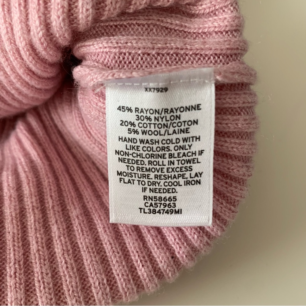 Leith pink ribbed wrap sweater size XXS - Picture 4 of 7